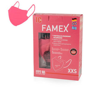 Παιδική Μάσκα FAMEX FFP2 - KN95 Υψηλής Προστασίας Φούξια 10τμχ