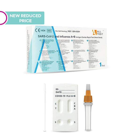 Τεστ ταχείας ανίχνευσης συνδυασμού αντιγόνων Sars-CoV-2 και γρίπης Α+Β