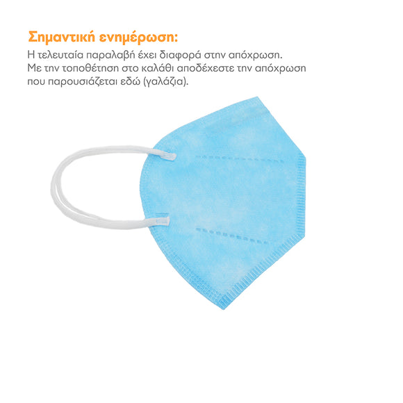 Μάσκα Soft Care FFP2 - KN95 Υψηλής Προστασίας 5ply Μπλε 10τμχ