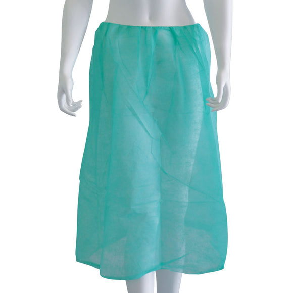 Εξεταστική Φούστα - Μπλούζα Στράπλες Non Woven Πράσινο 10τμχ