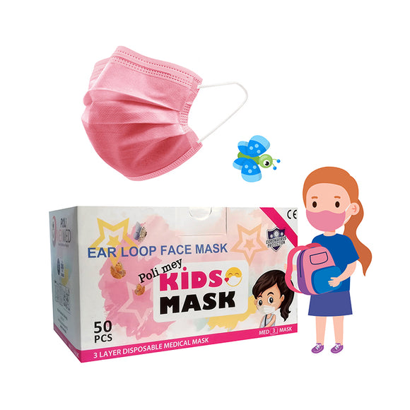 Παιδικές Μάσκες Προστασίας Poli Mey Med Kids Girl 50τμχ (Κορίτσι)