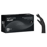 Γάντια Soft Care Velvet Βινυλίου Μαύρο Χωρίς Πούδρα 100τμχ