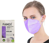 Μάσκα FAMEX FFP2 - KN95 Υψηλής Προστασίας 5ply Μωβ 10τμχ